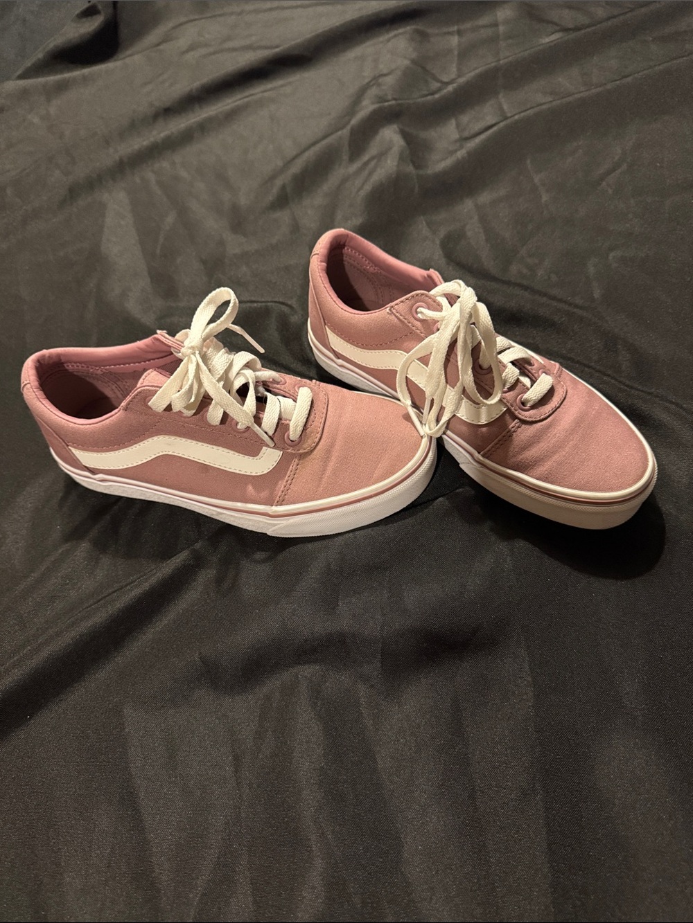 Vans Women’s Pink Canvas Lace-Up Sneakers